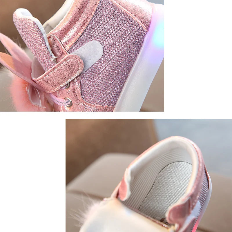 Size 21-30 Children's Led Sneakers Girls Glowing Kids Shoes for Girls Luminous Girls Sneakers Baby Kid Shoes with Backlight Sole