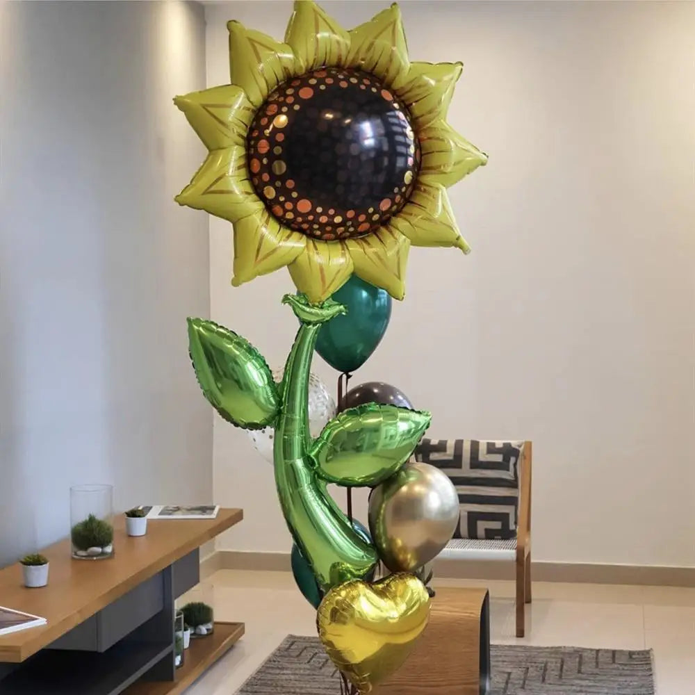 5PC Sunflower Daisy Rose Tulip Helium foil balloons Theme party decoration Mother's valentinesDay wedding Birthday dcorations