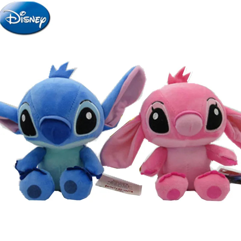 20cm Disney Lilo & Stitch Couple Models Cartoon Stuffed Plush Dolls Anime Plush Baby Toys Pendant Toys Kawaii Kids Birthday Gift