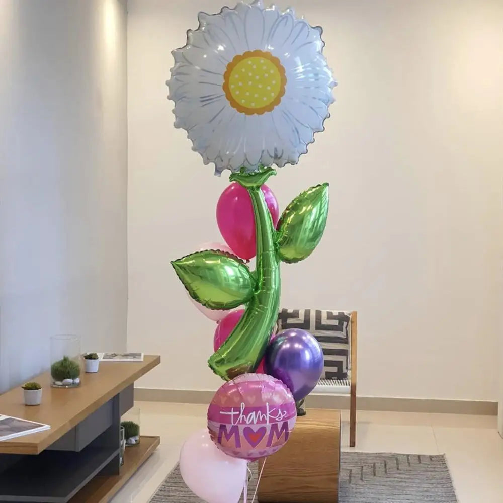 5PC Sunflower Daisy Rose Tulip Helium foil balloons Theme party decoration Mother's valentinesDay wedding Birthday dcorations