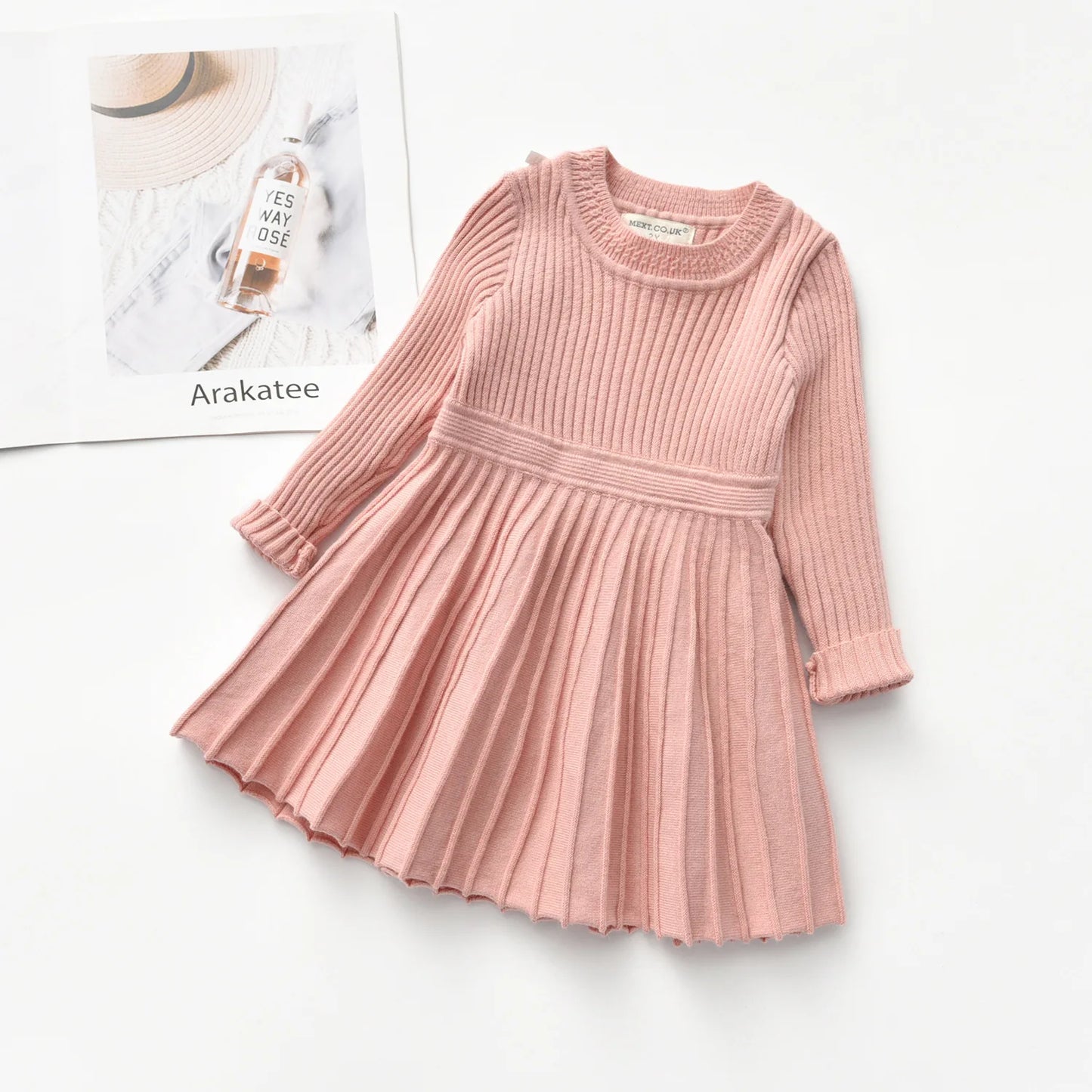 Girls Winter Dress Long Sleeve Sweater Dress Warm Clothes Toddler Girl  Toddler Knitted Sweaters Dresses Christmas Clothes