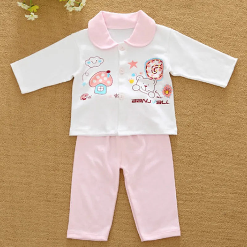 18 Pieces Newborn Baby Set Boys Clothes Four seasons 100% Cotton Infant Suit Girls Clothes Outfits Pants Kids Clothes Bibs Hat