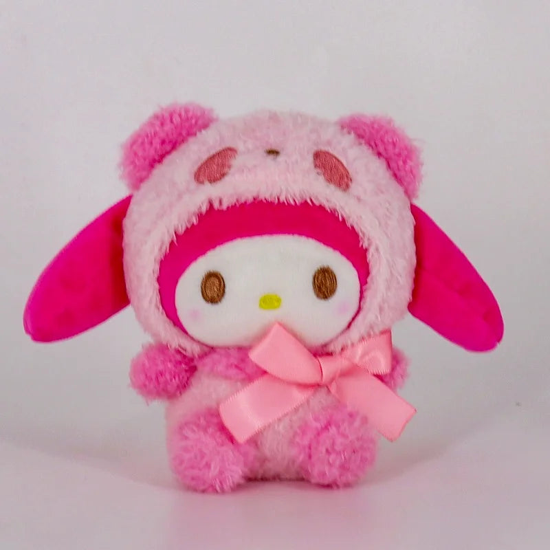 Kawaii Anime Mymelody Kuromi Cinnamoroll Hello Kittys Pompompurin Plush Toys Cute Cartoon Doll Pendant Children Birthday Gift