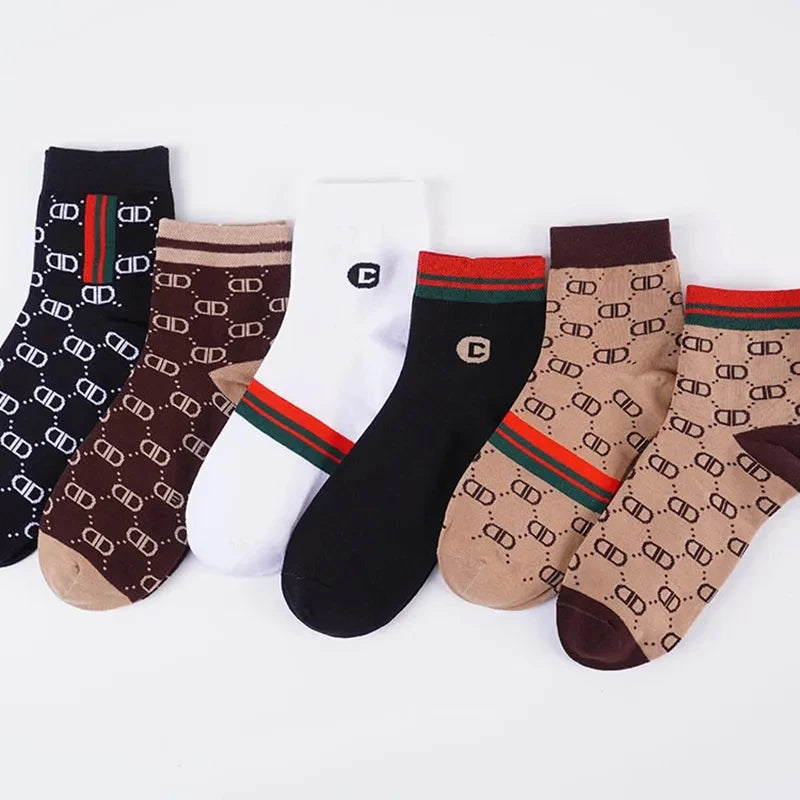 Autumn And Winter Models Of Men's Socks Sweat-Absorbing Breathable Trend Of Women's Cotton Mid-Calf Socks Long Socks