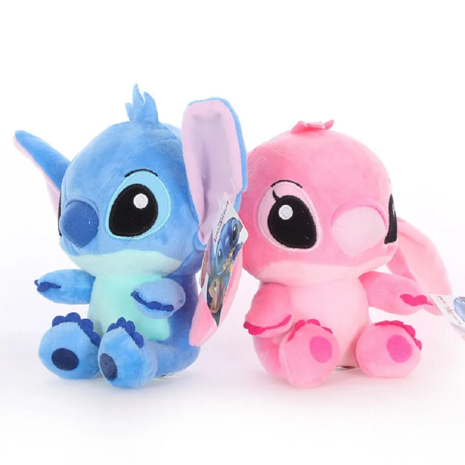 Disney Cartoon Blue Pink Stitch Plush Figure Anime Toy Lilo and Stitch 20cmStitch Plush Sewing Toy Kids School Bag Birthday Gift