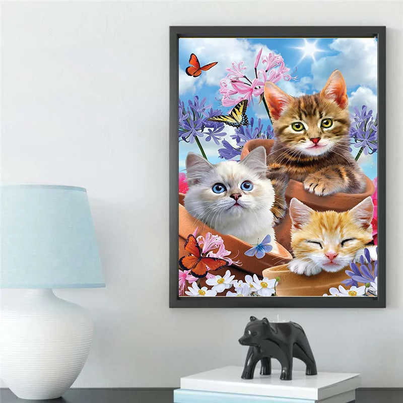 5D DIY Diamond Painting Animal Bird Parrot Tiger Wolf Full Round Diamond Embroidery Cat Cross Stitch Kits Home Decoration Gift