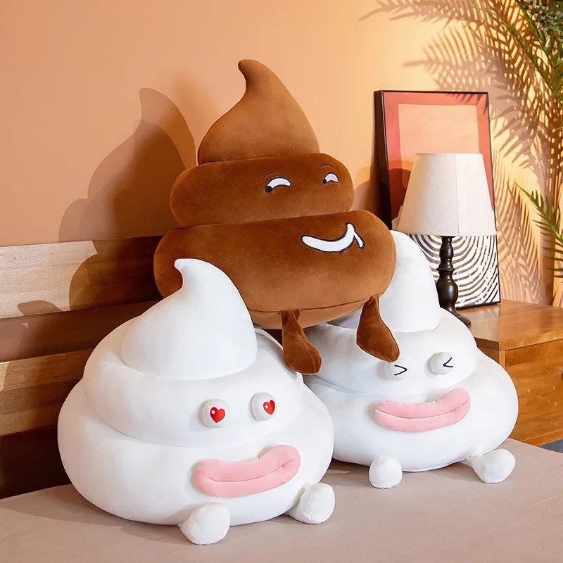 25CM New pattern Lovely Browm Smiely Pillow Plush Cushions Home Decor Gift Stuffed Poop Doll Toys pillow Home Furnishing Novelty