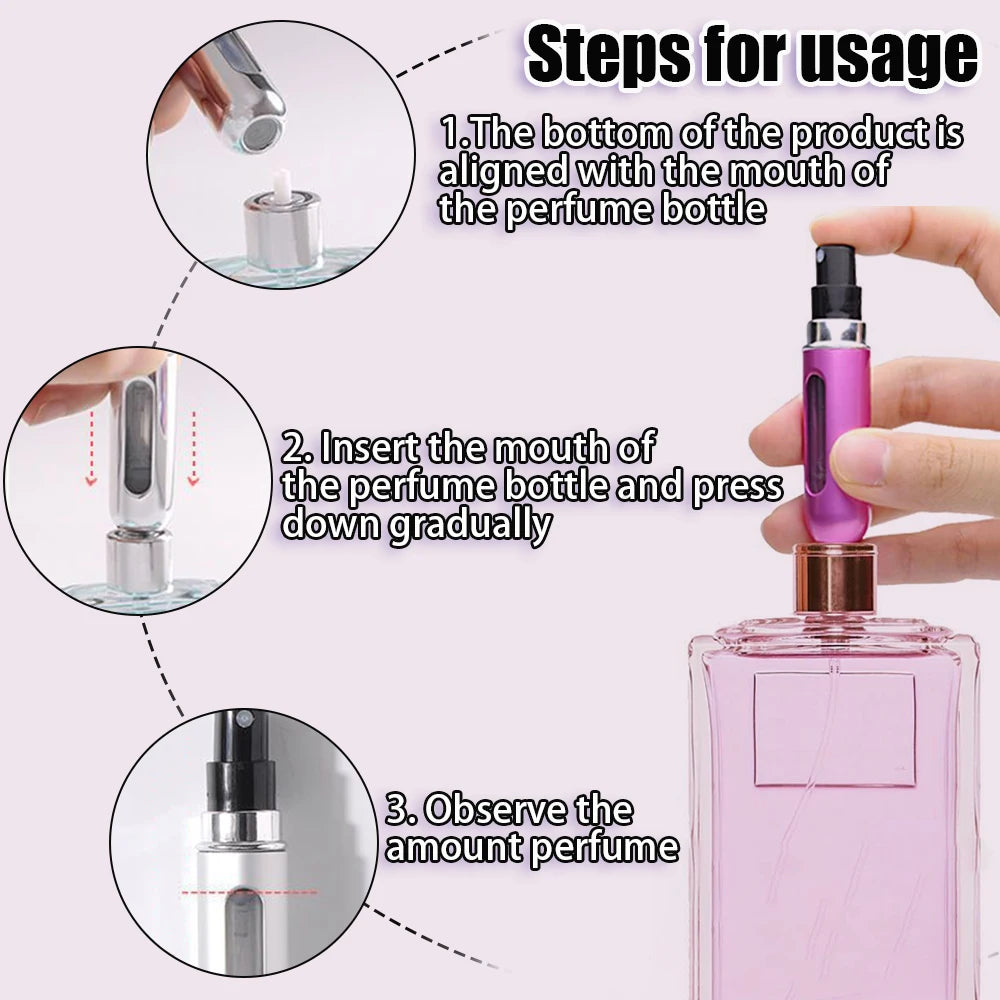 Small Refillable 5ml Perfume Bottles Atomizer Bottle Portable Cosmetic Container Perfume Spray Bottle For Travel