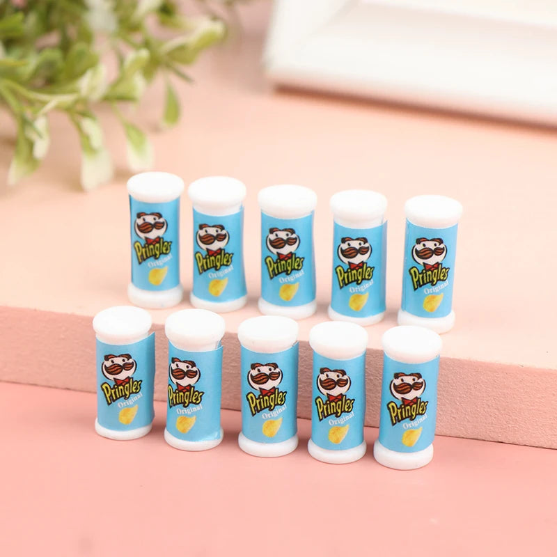 1:12 Dollhouse Miniature Food Potato Chips Bottles Mini Simulation Potato Chips Bottle Dolls Kitchen Food Toys