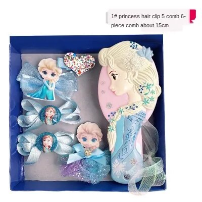 6pcs/Set Baby Hair Clips Cartoon Baby Headband Cute Cartoon Cosplay Frozen Elsa Children Hairpin Barrettes Headwear Accessories