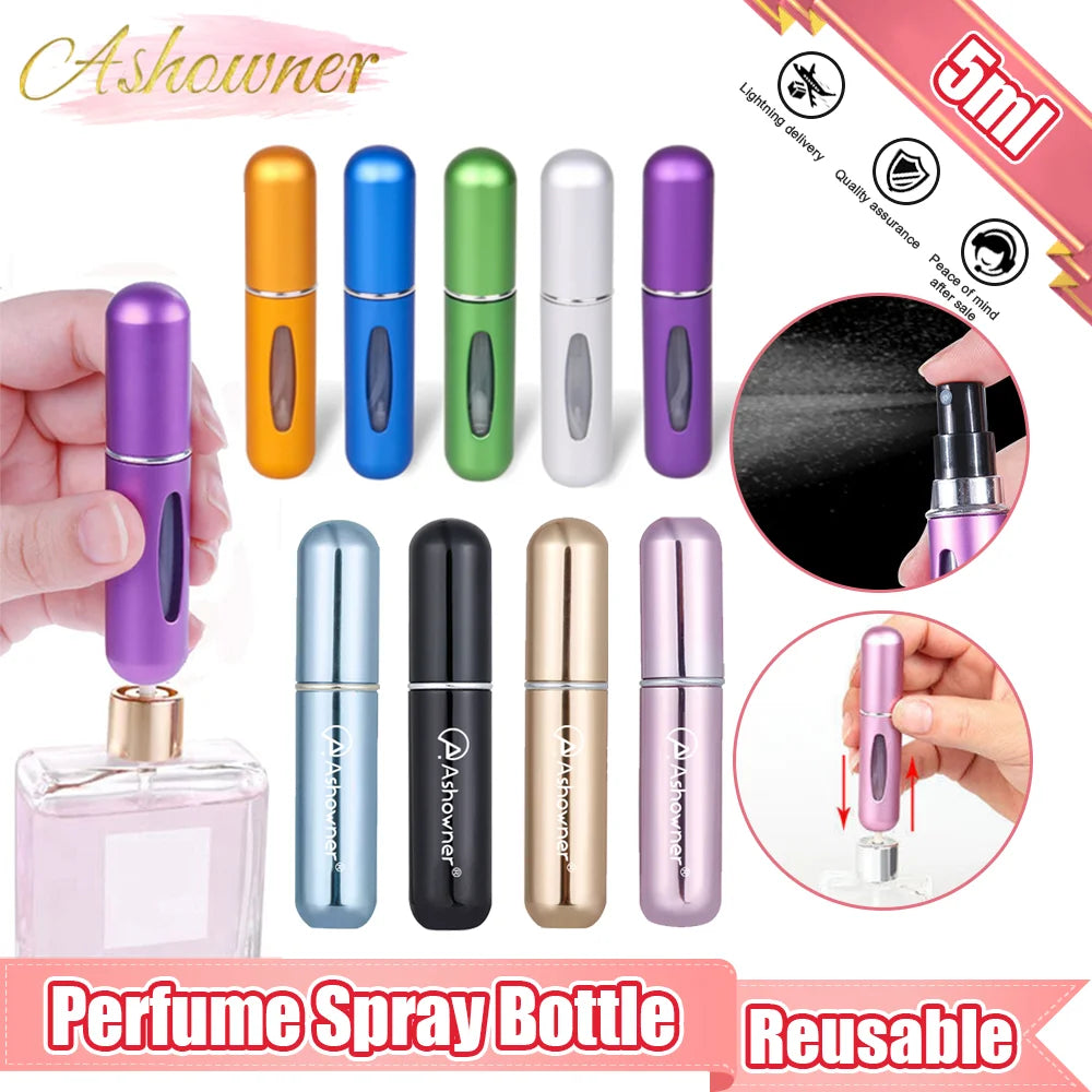 Small Refillable 5ml Perfume Bottles Atomizer Bottle Portable Cosmetic Container Perfume Spray Bottle For Travel