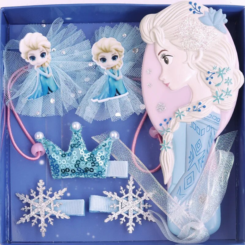 6pcs/Set Baby Hair Clips Cartoon Baby Headband Cute Cartoon Cosplay Frozen Elsa Children Hairpin Barrettes Headwear Accessories