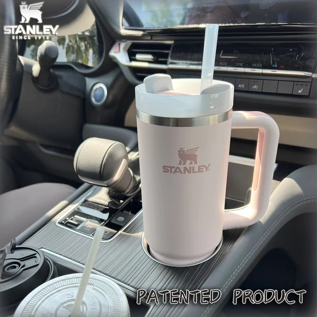 Stanley 40oz Stainless Steel Tumbler Insulated Water Bottle with Handle Lid Straw Large Capacity Vacuum Travel MugOutdoor Car