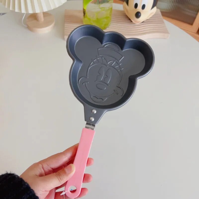 Cute Cartoon Disney Stitch Mickey Mouse Frying Pan Non-Stick Kids Breakfast Cooking Home Kitchen Products Camping Cookware