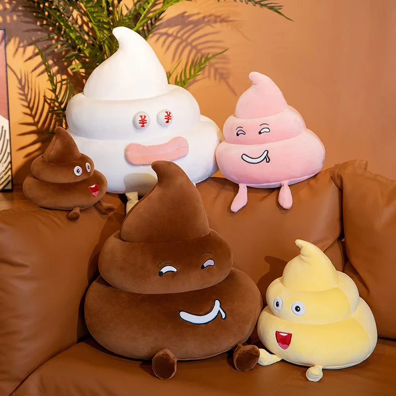 25CM New pattern Lovely Browm Smiely Pillow Plush Cushions Home Decor Gift Stuffed Poop Doll Toys pillow Home Furnishing Novelty