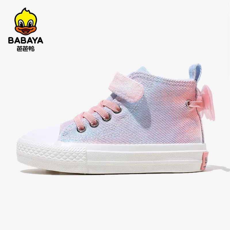 Babaya Children Canvas Shoes Cotton Shoes Girls Princess Shoes Breathable Kids Shoes for Girl 2023 Spring New