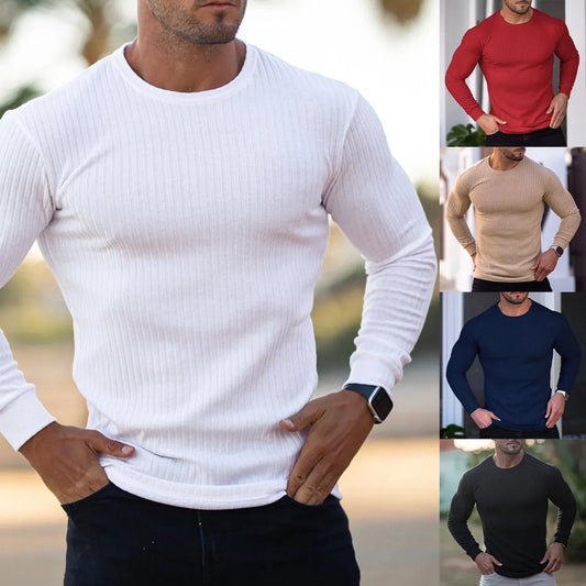 Spring Autumn Fashion Turtleneck Mens Thin Sweaters Casual Roll Neck Solid Pit Strip Slim Fit Sweaters Men Turtleneck Pullover